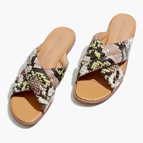 Madewell Slide Sandal in Snake Embossed Leather - Picture 10 of 12